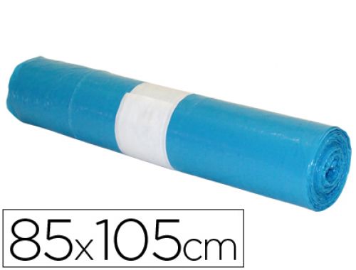 Saco de lixo industrial azul 85x105cm galga 110 rolo de 10 unidades , Branca , 59931 , 8413033251424
